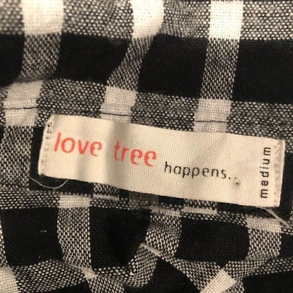 Love Tree Happens Plaid Long Sleeve Cotton Top - Picture 4 of 5